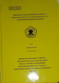 Prototype Utilisasi Meter Dalam Upaya Mendukung Pemantauan Pengoperasian Alat Elektromedik Berbasis Android