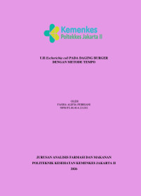 Image of UJI Escherichia coli PADA DAGING BURGER DENGAN METODE TEMPO