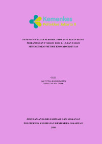 Image of PENENTUAN KADAR ALKOHOL PADA TAPE KETAN HITAM PERBANDINGAN 3 VARIASI RAGI 1, 1,5, DAN 2 GRAM MENGGUNAKAN METODE KROMATOGRAFI GAS