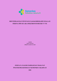 Image of IDENTIFIKASI DAN PENETAPAN KADAR RHODAMIN B DALAM PERONA PIPI SECARA SPEKTROFOTOMETRI UV-VIS