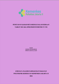 Image of PENETAPAN KADAR METAMIZOLE DALAM SEDIAAN TABLET SECARA SPEKTROFOTOMETRI UV-VIS