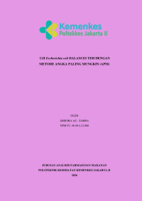 Image of UJI Escherichia coli DALAM ES TEH DENGAN METODE ANGKA PALING MUGKIN (APM)