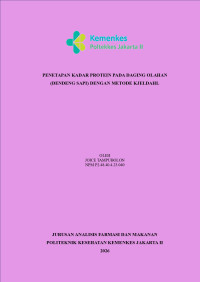 Image of PENETAPAN KADAR PROTEIN PADA DAGING OLAHAN (DENDENG SAPI) DENGAN METODE KJELDAHL