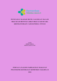 Image of PENETAPAN KADAR METIL SALISILAT DALAM OBAT KUASI BENTUK CAIRAN OBAT LUAR SECARA KROMATOGRAFI CAIR KINERJA TINGGI