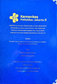 Image of Hubungan Antara Pengetahuan Gizi, Frekuensi Konsumsi Jajanan, dan Status Gizi Terhadap Tingkat Dismenore Primer Pada Mahasiswi Jurusan Gizi Poltekkes Kemenkes Jakarta II