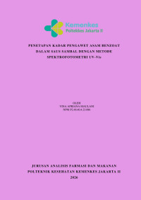 Image of Penetapan Kadar Pengawet Asam Benzoat dalam Saus  Sambal dengan Metode Spektrofotometri UV-Vis