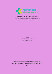 Image of Identifikasi Bakteri Salmonella Dalam Serbuk Simplisia Temulawak