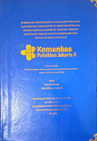 Image of Formulasi Tepung (Hati Ayam, Kacang Tolo dan Daun Kelor) terhadap Mutu Organoleptik dan Tingkat Kesukaan Keripik 