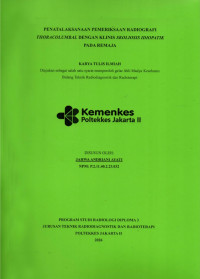 Image of PENATALAKSANAAN PEMERIKSAAN RADIOGRAFI  THORACOLUMBAL DENGAN KLINIS SKOLIOSIS IDIOPATIK  PADA REMAJA