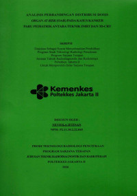 Image of ANALISIS PERBANDINGAN DISTRIBUSI DOSIS ORGAN AT RISK (OAR) PADA KASUS KANKER PARU PEDIATRIK ANTARA TEKNIK IMRT DAN 3DCRT
