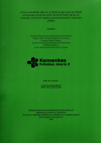 Image of EVALUASI DOSIS ORGAN AT RISK (OAR) PADA KANKER PAYUDARA SINISTRA POST MASTECTOMY DENGAN TEKNIK INTENSITY MODULATED RADIATION THERAPY (IMRT)