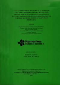 Image of EVALUASI DISTRIBUSI DOSIS ORGAN AT RISK (OAR) PADA KASUS KANKER PAYUDARA DEXTRA POST MASTEKTOMI DENGAN MENGGUNAKAN TEKNIK INTENSITY MODULATED RADIATION THERAPY (IMRT) DI INSTALASI RADIOTERAPI RUMAH SAKIT PUSAT PERTAMINA