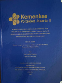 Image of FORMULASI PANGAN BUBUK TABUR BERGIZI DARI TEPUNG TULANG IKAN KAKAP MERAH DAN TEPUNG KACANG KEDELAI SEBAGAI ALTERNATIF SUMBER PROTEIN DAN KALSIUM UNTUK CAMPURAN MAKANAN
