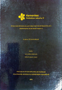 Image of EVALUASI PENGELOLAAN OBAT RETUR INTRAVENA (IV) DISPENSING DI RUMAH SAKIT X