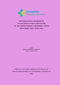 Image of Identifikasi Hexachlorophene Dalam Sediaan Padat Sabun Mandi  Secara Kromatografi Cair Kinerja Tinggi Photo Diode Array (KCKT-PDA)