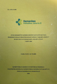 Image of STUDI DESKRIPTIF KONDISI HIGIENE DAN SANITASI PADA PRODUKSI PANGAN INDUSTRI RUMAH TANGGA “JAKARTA DONUT”  DI KECAMATAN JOHAR BARU, JAKARTA PUSAT TAHUN 2026