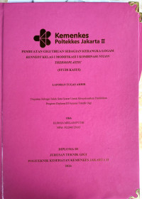 Image of PEMBUATAN GIGI TIRUAN SEBAGIAN KERANGKA LOGAM KENNEDY KELAS I MODIFIKASI I KOMBINASI NYLON THERMOPLASTIC