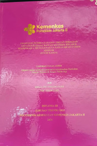 Image of PROSEDUR PEMBUATAN GIGI TIRUAN SEBAGIAN LEPASAN RAHANG BAWAH KENNEDY KELAS II MODIFIKASI 1 MENGGUNAKAN BAHAN HEAD-CURED AKRILIK