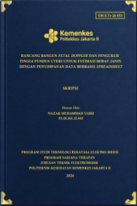 Image of RANCANG BANGUN FETAL DOPPLER DAN PENGUKUR TINGGI FUNDUS UTERI UNTUK ESTIMASI BERAT JANIN DENGAN PENYIMPANAN DATA BERBASIS SPREADSHEET