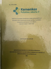 Image of HUBUNGAN KONDISI LINGKUNGAN FISIK RUMAH DENGAN KEJADIAN ISPA PADA BALITA DI RW 08 WILAYAH KERJA PUSKESMAS KELURAHAN PALMERAH  JAKARTA BARAT TAHUN 2026