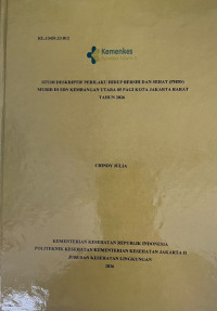 Image of STUDI DESKRIPTIF PERILAKU HIDUP BERSIH DAN SEHAT (PHBS) MURID DI SDN KEMBANGAN UTARA 05 PAGI KOTA JAKARTA BARAT TAHUN 2026