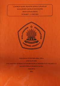 Laporan Hasil Praktik Kerja Lapangan Manajemen Asuhan Gizi Klinik RSUD Cengkareng 28 Maret - 11 Mei 2022