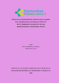 Penetapan Kadar Pemanis Asesulfam K, Sakarin dan Aspartam Dalam Makanan Penuci Mulut Berbahan Dasar Susu Secara Kromatografi Cair Kinerja Tinggi