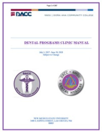 Image of Dental Programs Clinic Manual