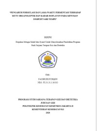 Pengaruh Formulasi dan lama Waktu Fermentasi Terhadap Mutu Organoleptik dan Kadar Isoflavon pada Minuman Yoghurt Sari Tempe