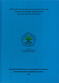 Penetapan Kadar Kalium Iodat dalam Garam Konsumsi Beryodium secara Potensiometri