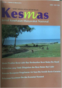 Kesmas -Jurnal Kesehatan Masyarakat Nasional Vol.7 No.8