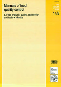 Manuals of Food Quality Control Paper