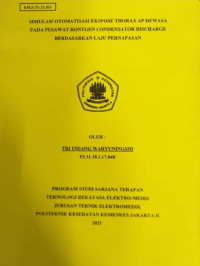 Simulasi Otomatisasi Ekspose Thorax AP Dewasa Pada Pesawat Rontgen Condensator Discharge Berdasarkan Laju Pernapasan