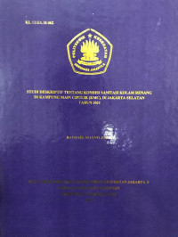 Studi Deskriptif Tentang Kondisi Sanitasi Kolam Renang Di Kampung Main Cipulir (KMC), Di Jakarta Selatan Tahun 2021