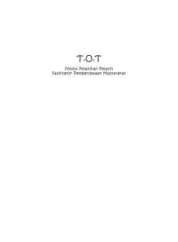 Image of T.O.T Modul Pelatihan Pelatih Fasilitator Pemberdayaan Masyarakat