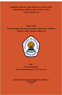 Gambaran Perilaku Hidup Bersih Dan Sehat (PHBS) Di Kelurahan Cempaka Baru Jakarta Pusat Tahun  2016 Dan 2017